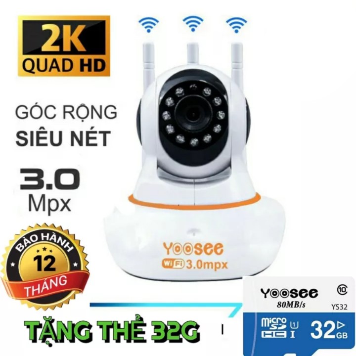 CAMERA YOOSEE WIFI 3.0 ( LOẠI MÀU CAM ) PHIÊN BẢN MỚI NHẤT  - ĐÀM THOẠI 2 CHIỀU - BẢO HÀNH 12 THÁNG
