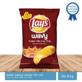 Bánh Snack Khoai Tây Lay's Wavy Gói Mực Tẩm Cay Thái 30g