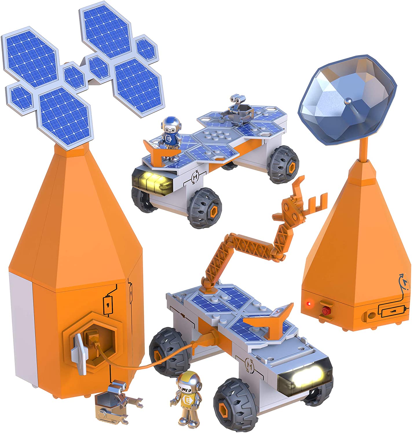 Đồ chơi STEM không gian vũ trụ robot mạch điện chuyển động Educational