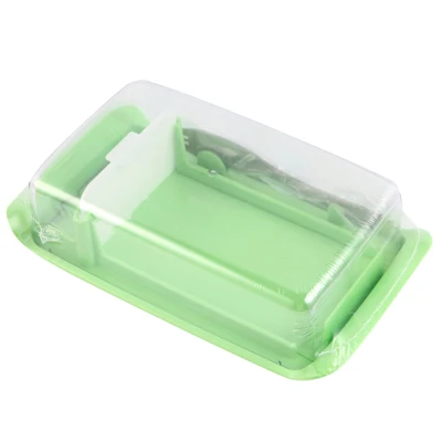 Butter Container Cheese Server Sealing Storage Keeper Tray with Lid Kitchen Dinnerware for Cutting Food Butter Box (4)