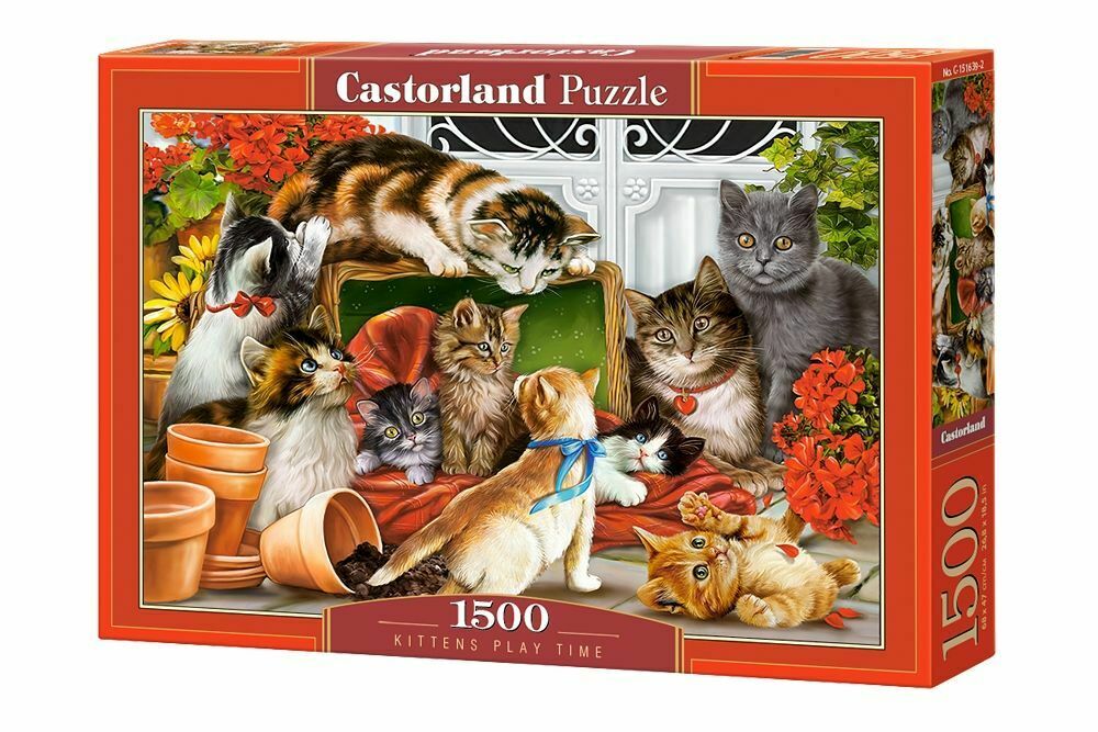 Xếp hình puzzle vui chơi của những chú mèo 1500 mảnh CASTORLAND C-151639