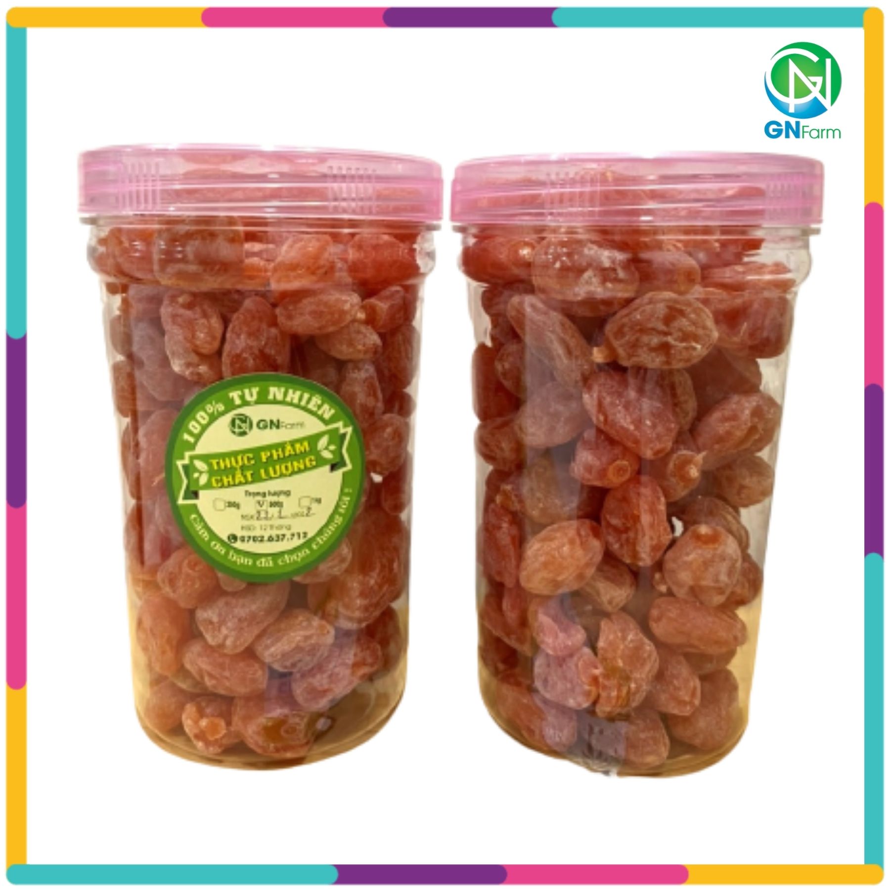 Xí muội đào hồng ô mai đào hồng chua ngọt - hộp 500g