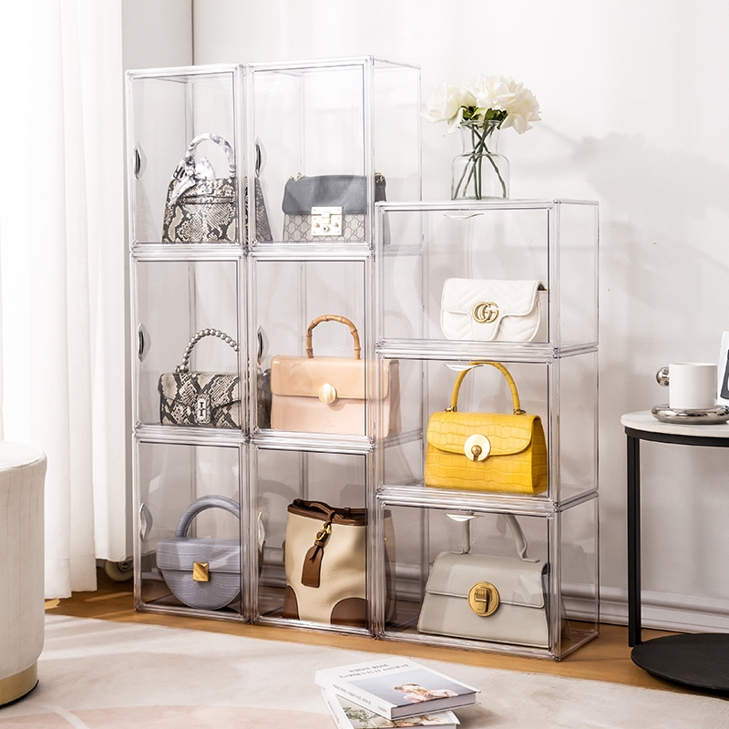 Luxury Handbag Organizer for Wardrobe Closet Transparent Bag Storage Box  Dust-proof Handbag Showcase Holder Woman Gifts