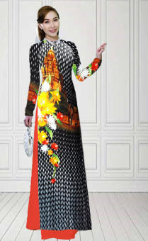 VẢI MAY ÁO DÀI LỤA 3D THÁI TUẤN -TẶNG 1 VẢI QUẦN LỤA SATIN THÁI TUẤN GIÁ 70K