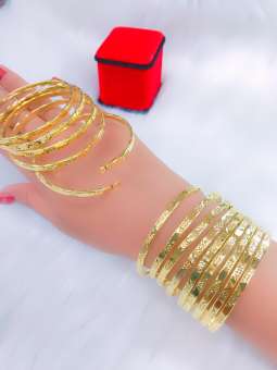 Vòng Ximen Khóa  Vàng 18k 7 Chiếc  Có Khóa - GiviShop - XM270968 - [ Chất liêu bạc pha, cam kết không đen không dị ứng ] - bộ vòng ximen bạch kim, vòng tay ximen bạch kim, giá 1 bộ vòng ximen bạch kim, bộ vòng simen đẹp, ximen bac