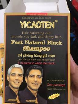 ]DẦU GỘI NHUỘM TÓC ĐEN - gội là Đen [nguyên hộp 10 gói]