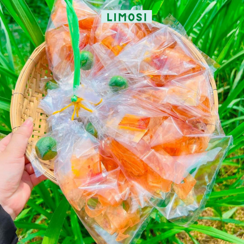 Bánh tráng dẻo tôm xâu vò sate sợi Tây Ninh siêu ngon Limosi B03