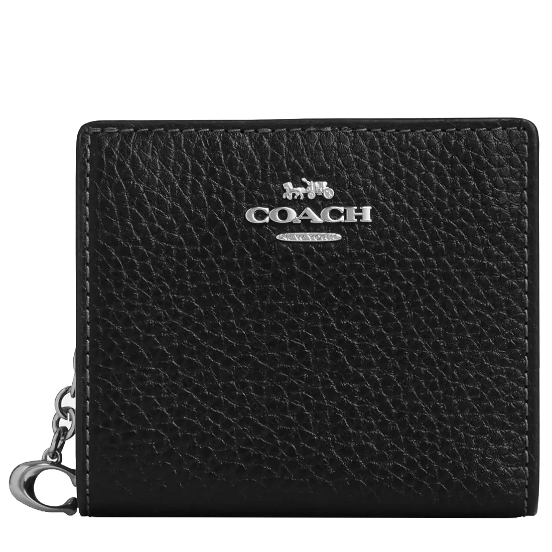 Coach Snap Wallet Light Saddle - Refined Pebble Leather Small