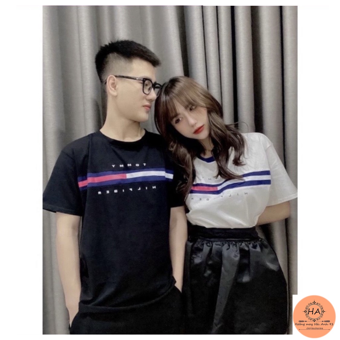 Áo phông hidoli, áo đôi nam nữ vải cotton hàng vnxk
