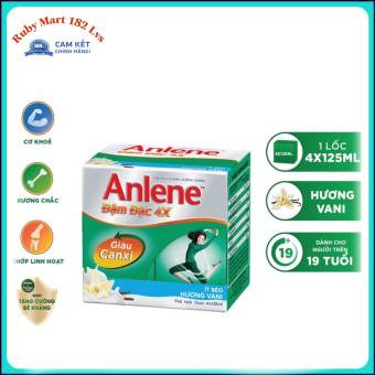 Lốc 4 hộp sữa nước Anlene đậm đặc vani 125ml