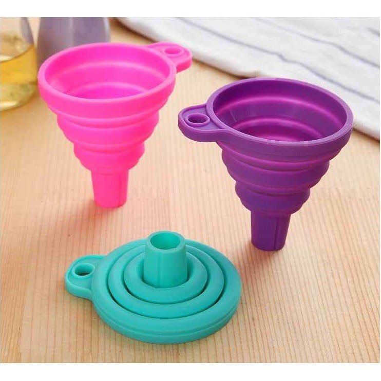 Phễu Silicon Gấp Gọn Chiết Chất Lỏng, Mỹ Phẩm, Dung Dịch, Nước Hoa, Dầu Ăn, Gia Vị,Phễu Silicon gấp gọn chịu nhiệt độ cao