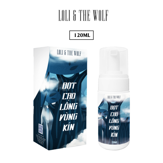 Bọt cạo lông vùng kín dành cho nam và nữ thành phần thiên nhiên dịu nhẹ lành tính chai vòi nhấn 120ml - LOLI & THE WOLF