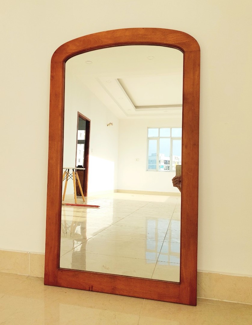 Gương khung gỗ 70x120cm treo tường decor nhà cửa - gỗ song bản