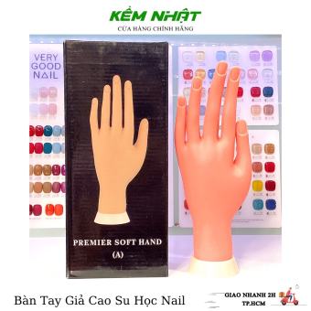 Bàn Tay Giả Silicon Tập Làm Nail - loại khớp dẻo linh hoạt