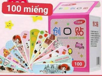 Băng Gâu Hoạt Hình Hàn Quốc - Băng Gâu Cute Dán Vết Thương - hộp 100 miếng