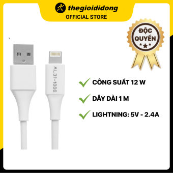 Cáp Lightning 1m Xmobile AL31-1000 Trắng hàng trưng bày đẹp mới 98-99% chính hãng 100% bảo hành 12 tháng