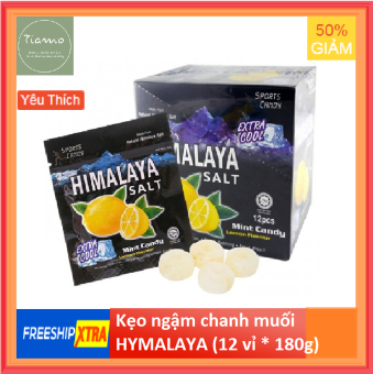Kẹo ngậm chanh muối HYMALAYA (Hộp 12 gói - 180g)