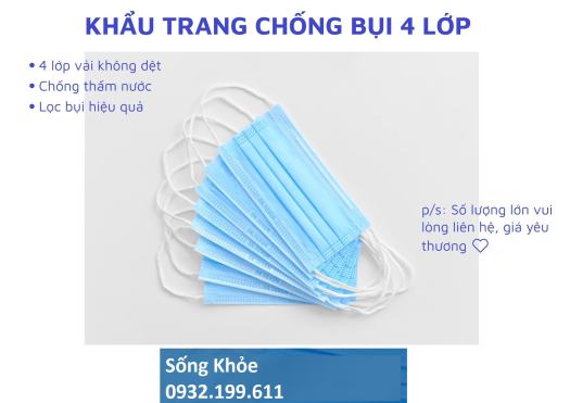 KHẨU TRANG Y TẾ 4 LỚP CAO CẤP DR.SEVEN 50C / HỘP NGĂN VI KHUẨN NGĂN BỤI