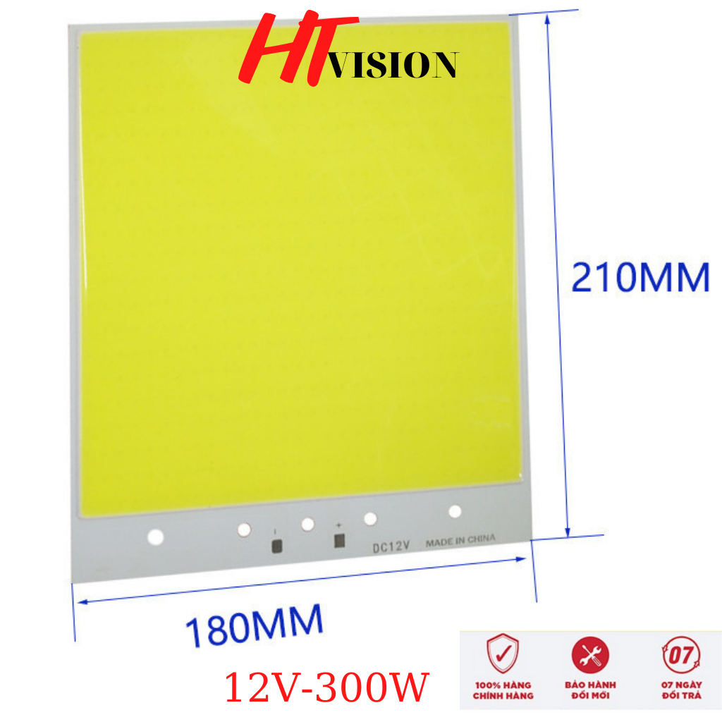 Bảng đèn led cob 12V – 300W siêu sáng công suất sử dụng điện 12V-14V nhôm cao cấp giúp tản nhiệt