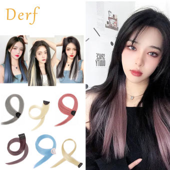 Derf Tóc Giả Tóc Thẳng Dài Uốn Xoăn Kẹp Tóc Giả Một Mảnh Tóc Thẳng