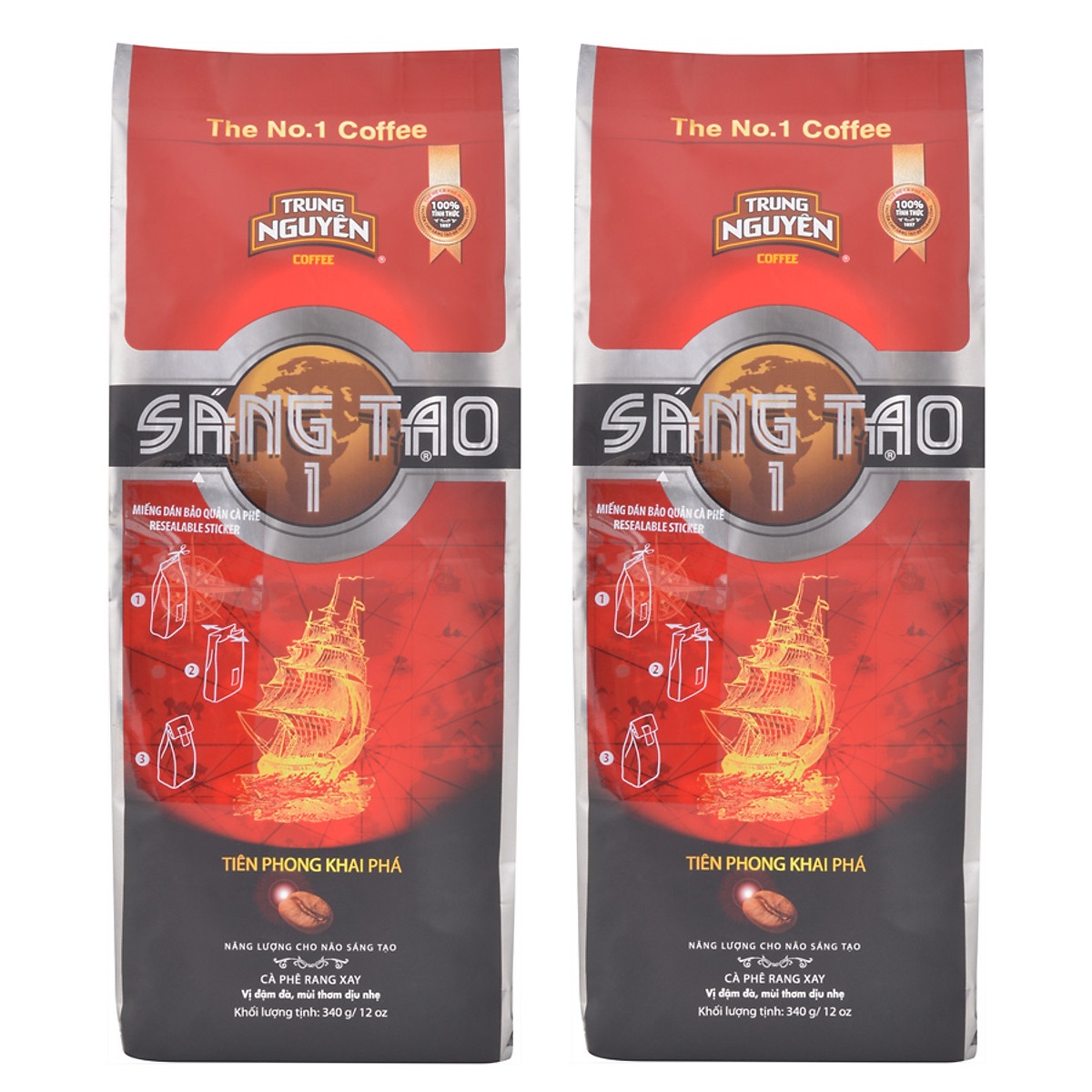 02GOI-ST1 Cà phê Sáng tạo 1 Trung Nguyên Túi 340gam - Cà phê pha phin
