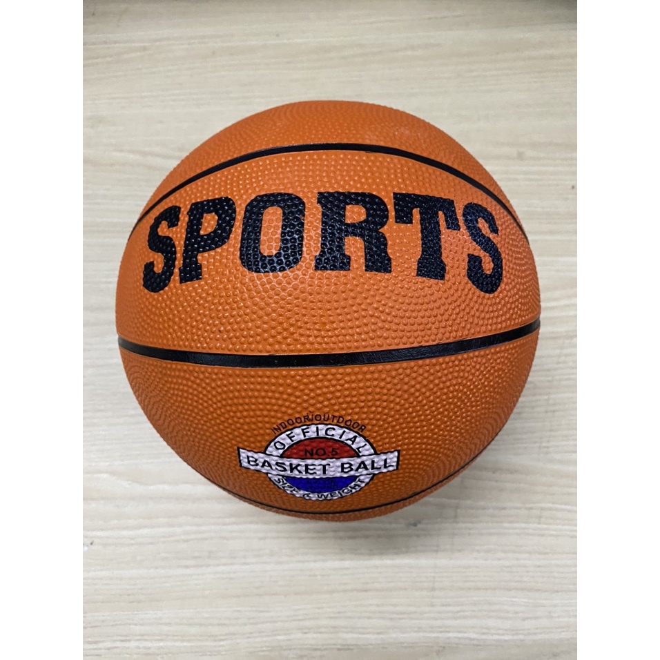 Quả banh bóng rổ sports size 5 chất liệu da pu kaida cao cấp, độ nảy tốt_tặng kèm kim + lưới