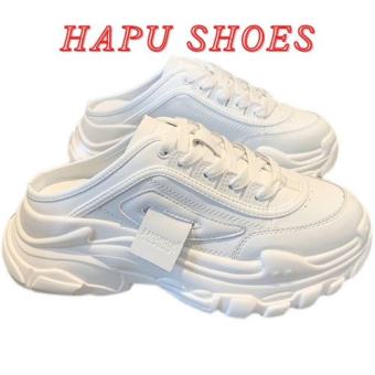 Giày sục thể thao nữ độn đế hình lá HAPU