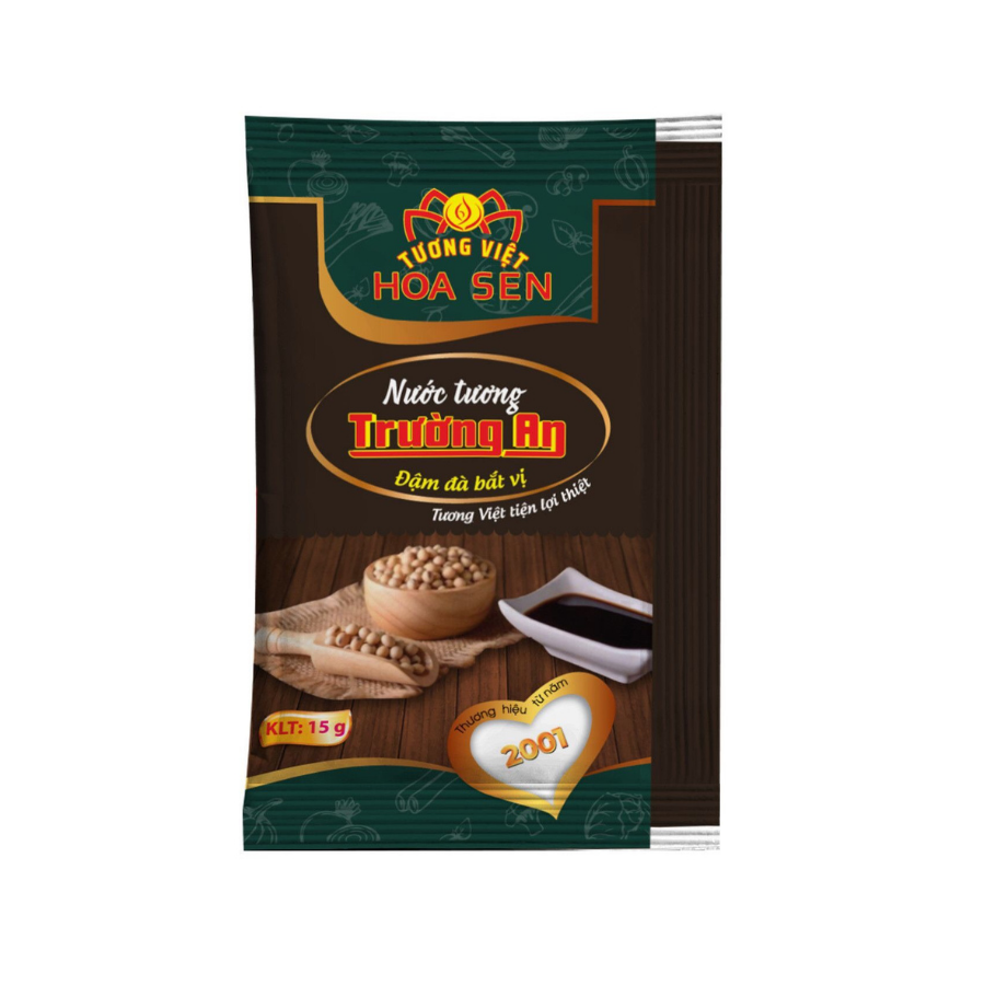 Nước tương gói nhỏ 15g bịch 100 gói - tương việt hoa sen