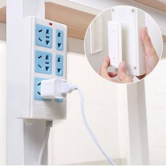Miếng dán tường treo ổ cắm điện, modem, cục phát wifi 4g, remote / Bộ giá đỡ treo, móc treo tường cố định ổ cắm điện