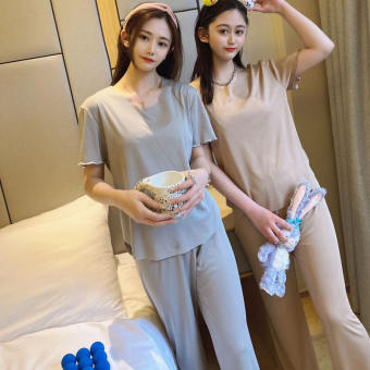 Đồ bộ mặc nhà chất thun dẻo gân tăm mẫu mới HOT 2021