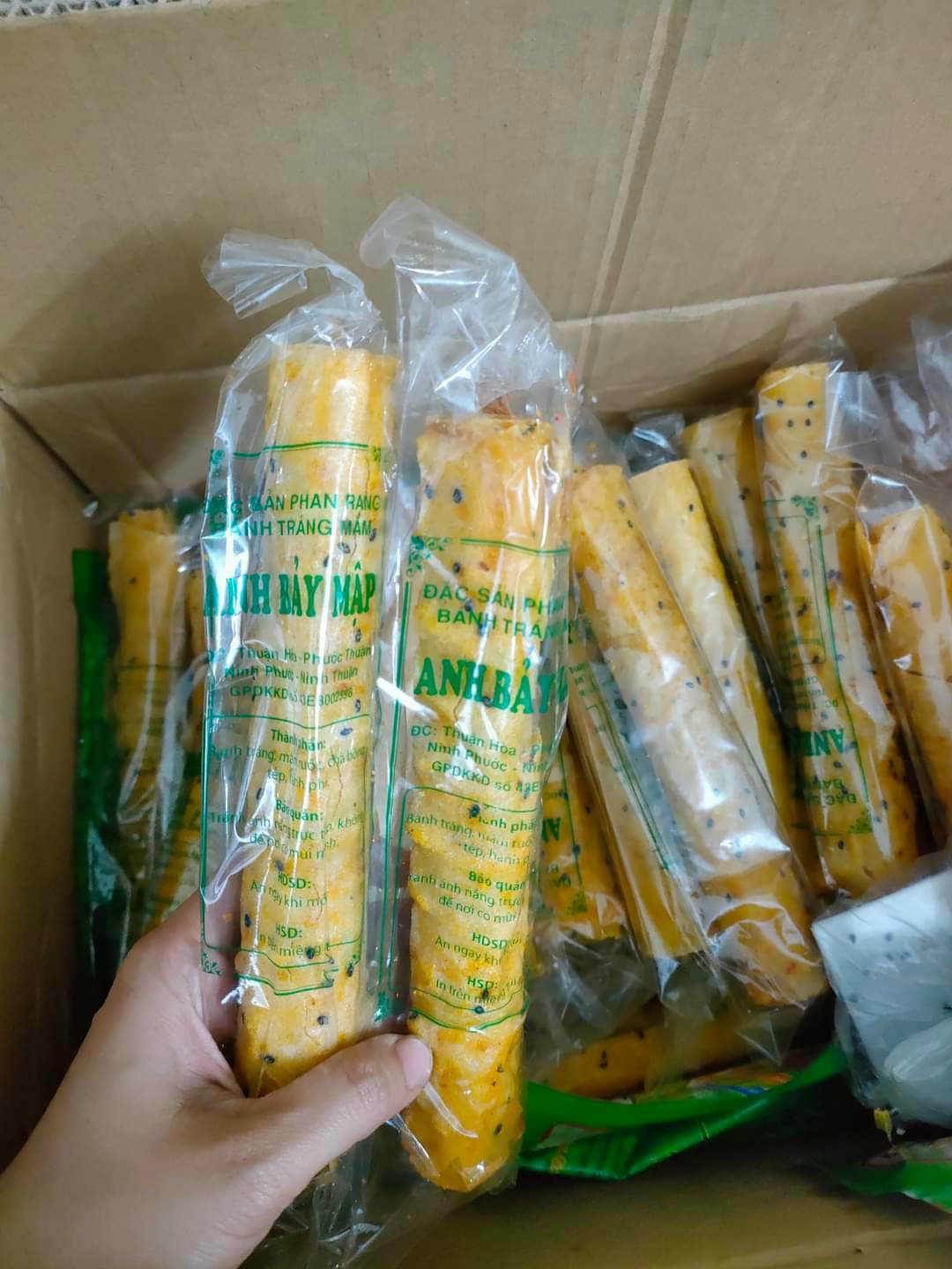 Bánh tráng cuộn mắm ruốc Chà Bông tép - Chính gốc Anh Bảy Mập - Đặc sản Phan Rang - Bánh Tráng Nướng Mắm Ruốc Ăn vặt Mixed89