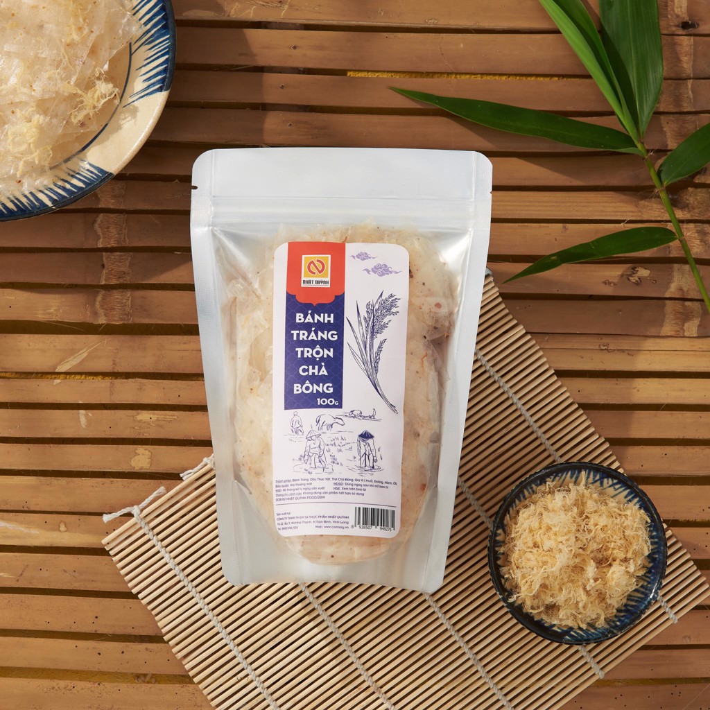 [ COMBO 2 BỊCH ] Bánh Tráng Trộn Chà Bông 100G Nhật Quỳnh