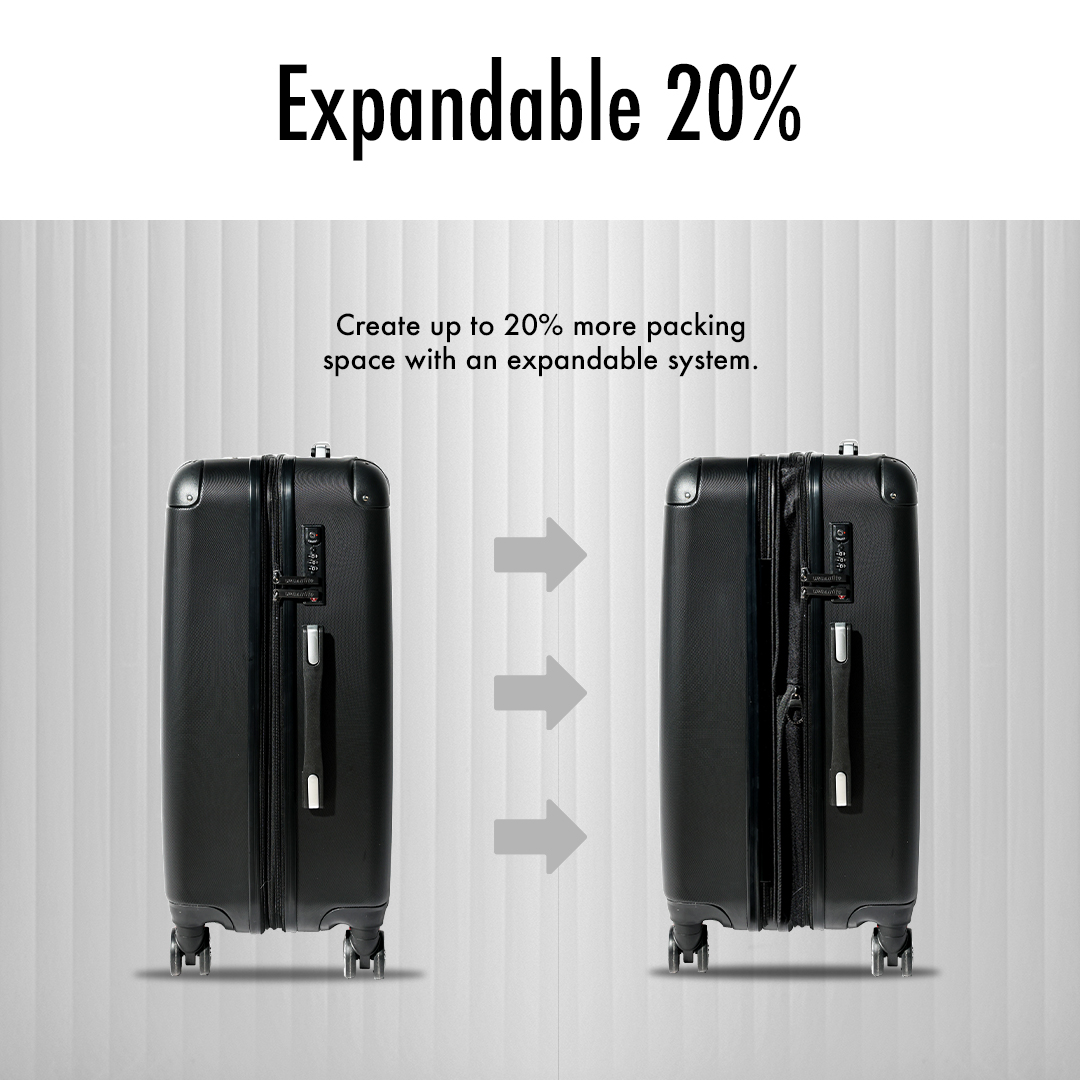 URBANlite VERTEZ  2in1(24"+28")  360° 8-Wheel Spinner | TSA Lock I Expandable |Corner Guard Hard Case Luggage-ULH 22915