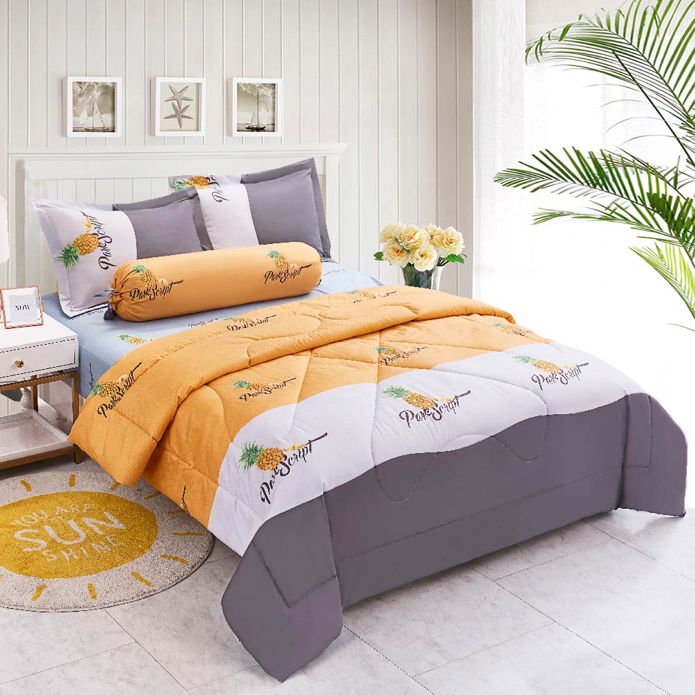 Bộ 5 món drap, áo gối kèm mền stefani - st200030