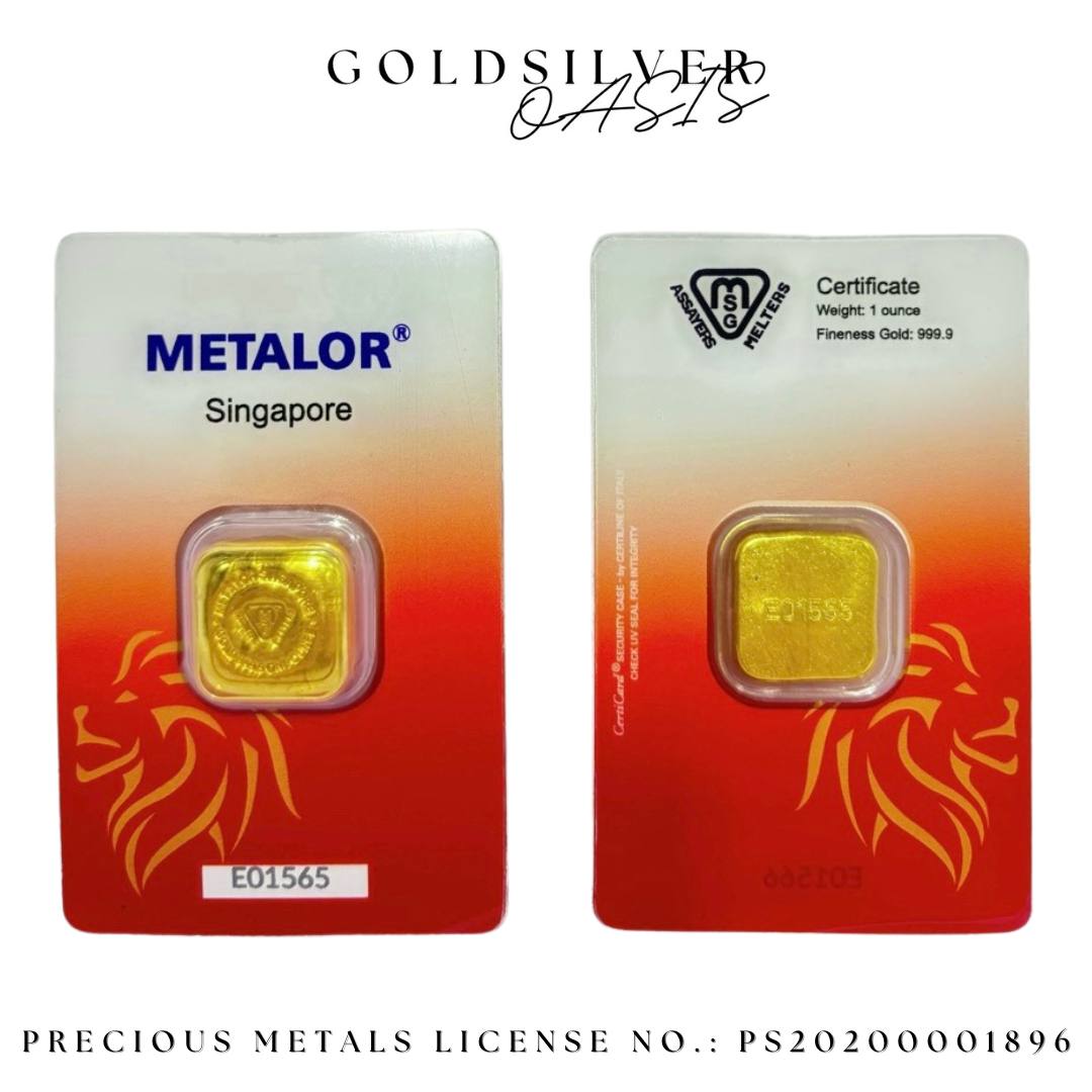 100g Metalor Lion 999.9 Gold Cast Bar with CertiCard | Lazada Singapore