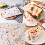 50/100Pcs Sandwich Packing Paper Deli Wax Paper Food Sheets Basket Liners Food Picnic Paper Sheets Greaseproof Deli Wrapping Sheets