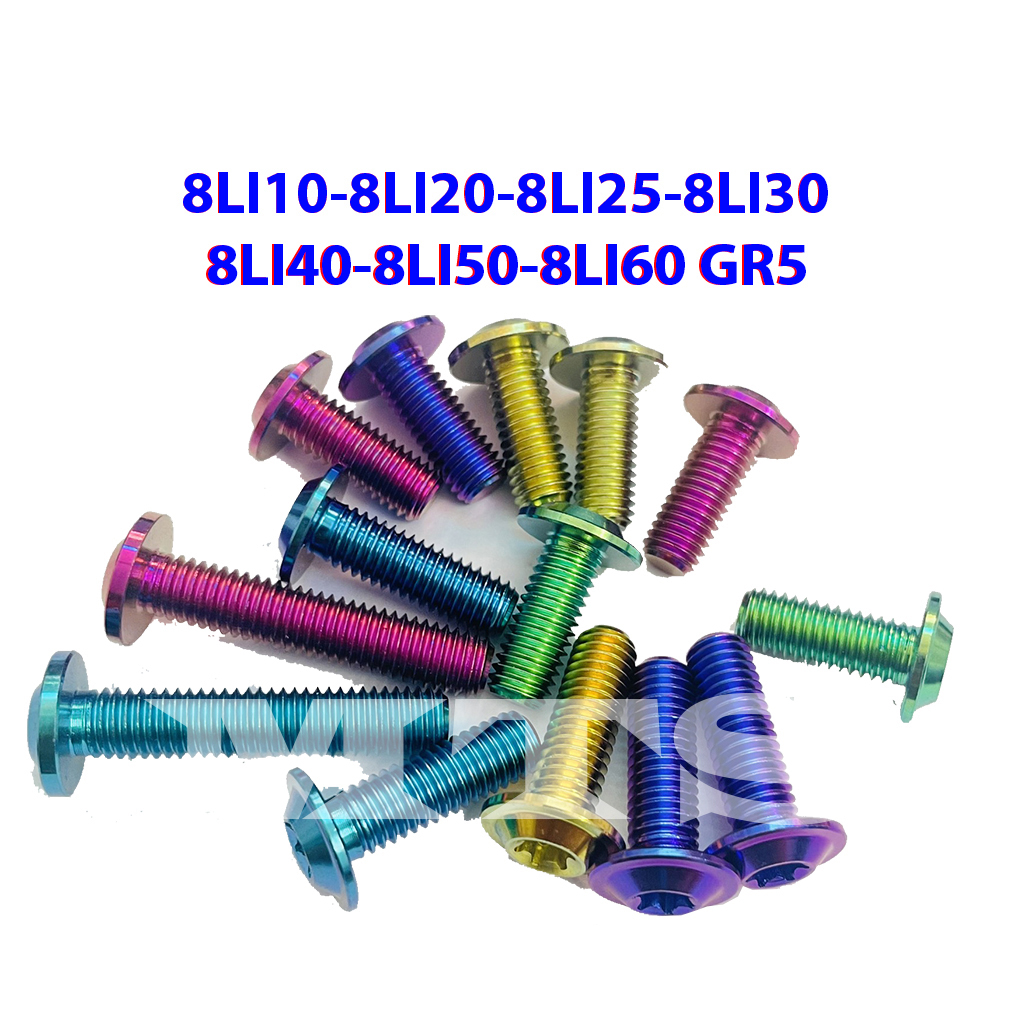 Ốc Titan GR5 8li10,8li20,8li25,8li30,8li40,8li50,8li60 Gắng Thông Dụng Nhiều Vị Trí-MTS