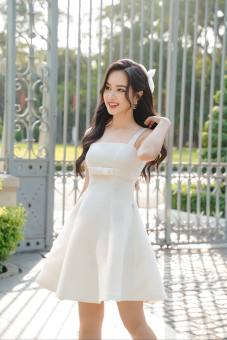 Set áo khoác lửng x váy dây nơ eo, chất liệu TACTA TRE đứng form mặc tôn dáng  TIINSTORE  VHS001( không bán tách set)