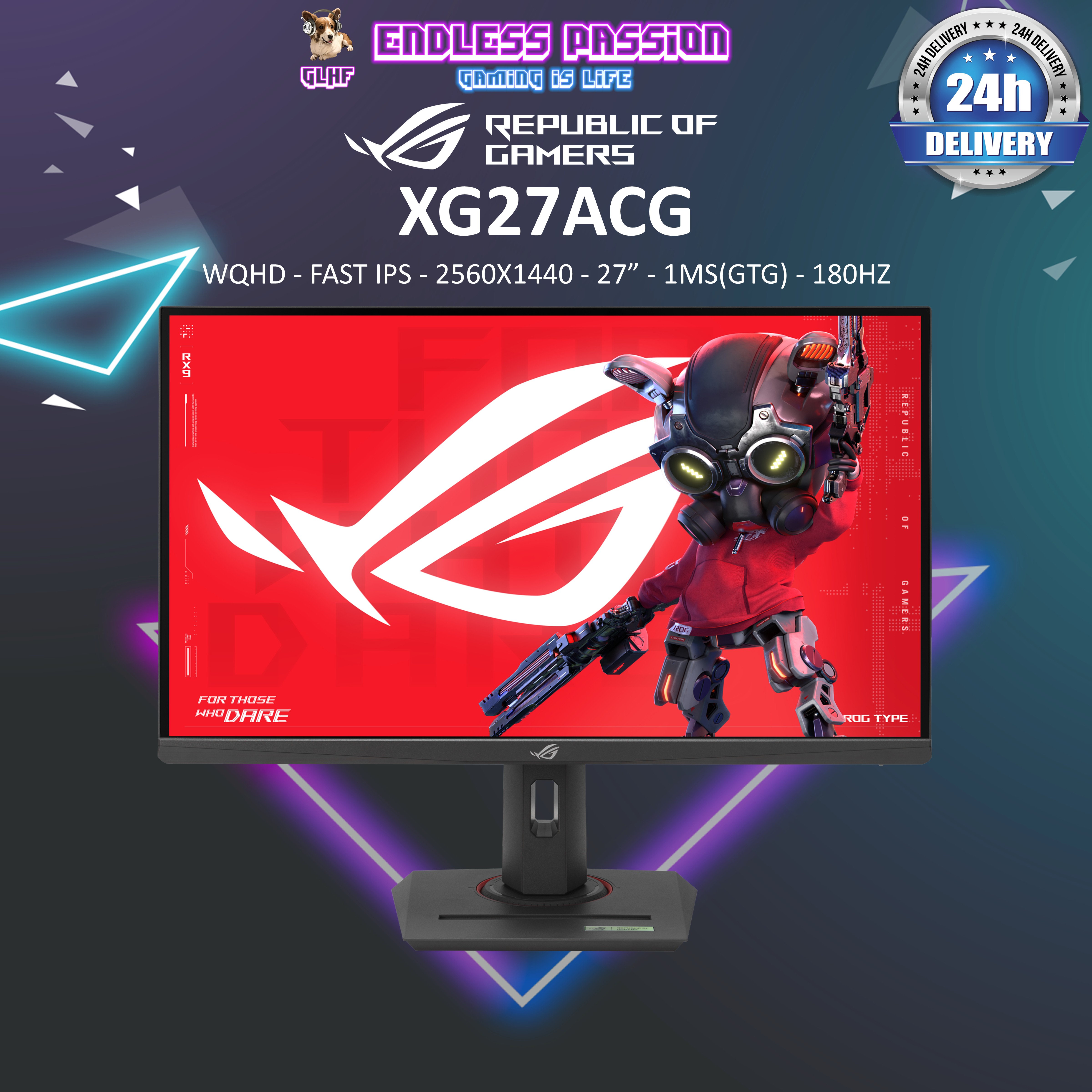 ASUS ROG Strix XG27ACS-W USB Type-C Gaming Monitor – 27-inch