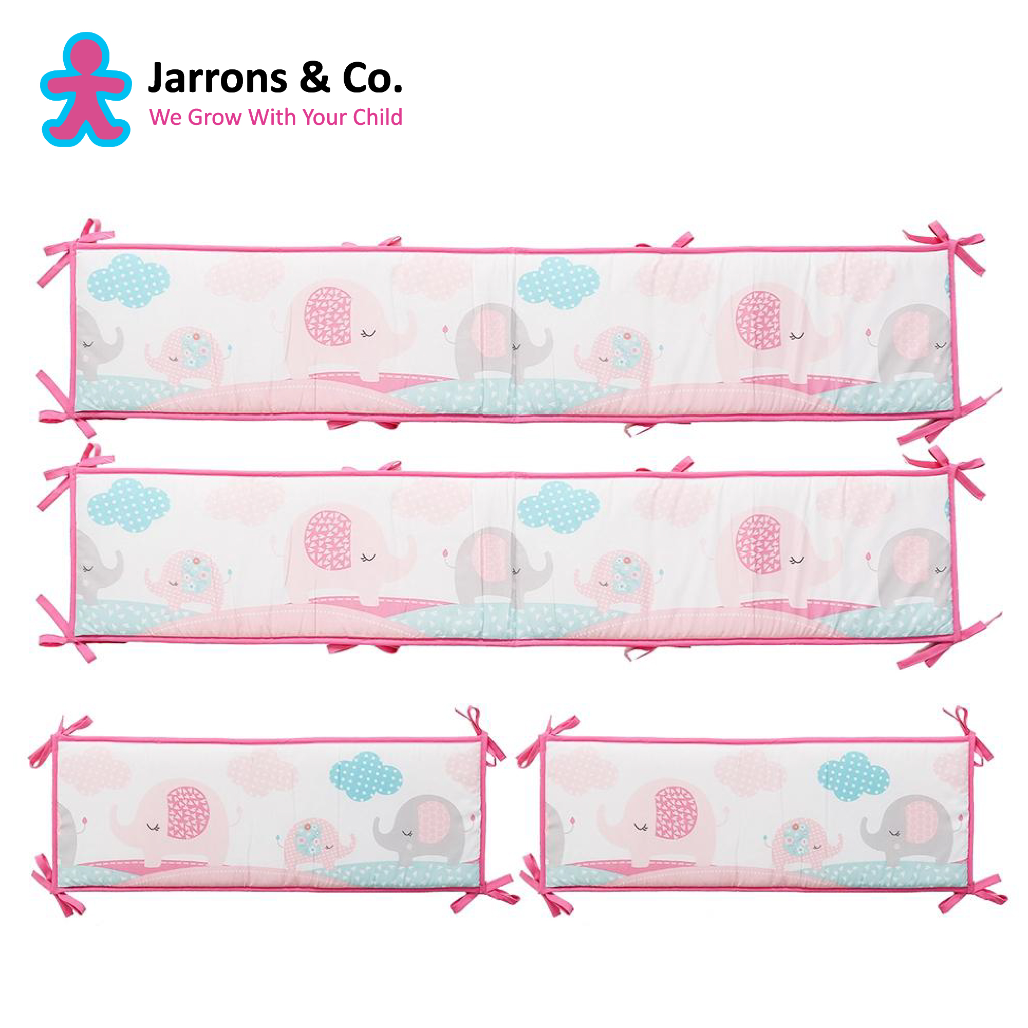 Cot Bumpers All Round Padded Pads Breathable Crib Bumper Set For
