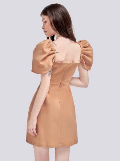 Đầm caro công sở cổ vuông dáng xòe KK150-35 | Thời trang công sở K&K Fashion