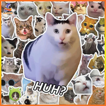 Set 50 cái Sticker Mèo Meme, Sticker Meme Mèo Chống Nước, Hình dán Chó Mèo dán mũ bảo hiểm, dán laptop, dán xe, vali, sticker chống thấm nước, sticker cute giá rẻ
