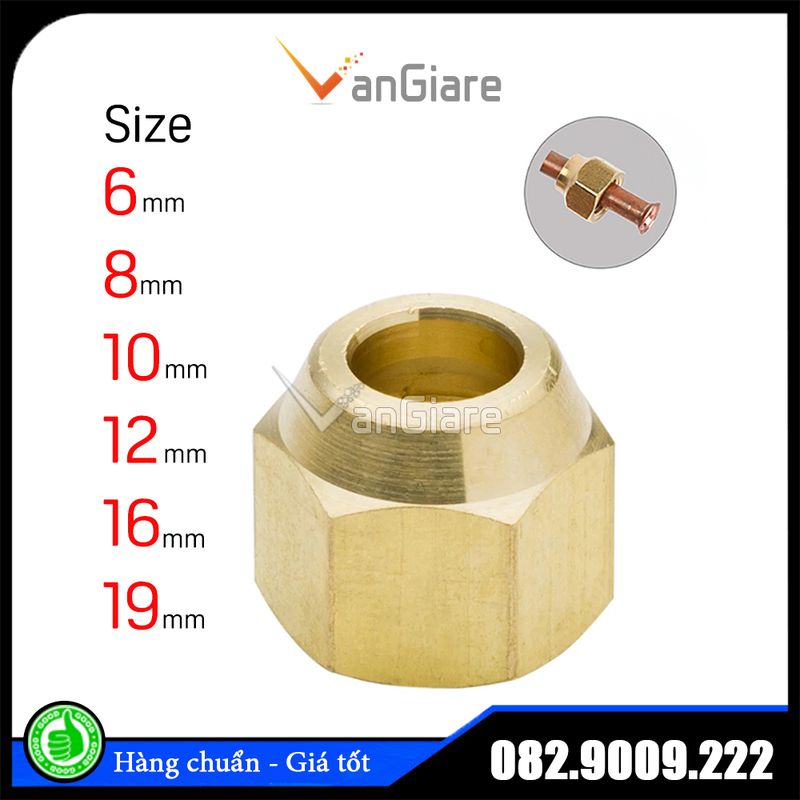 Tán ống đồng, tán siết côn lồi, tán lã thau 6mm 8mm 10mm 12mm 16mm 19mm