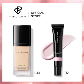 Bộ Trang Điểm Mặt Nhật Ký Hoàn Hảo, Kem Nền Dạng Lỏng Lâu Trôi + Kem Lót Mặt