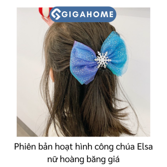 Bộ 3 Kẹp Tóc Công Chúa Elsa GIGAHOME Đáng Yêu Cho Bé 9607