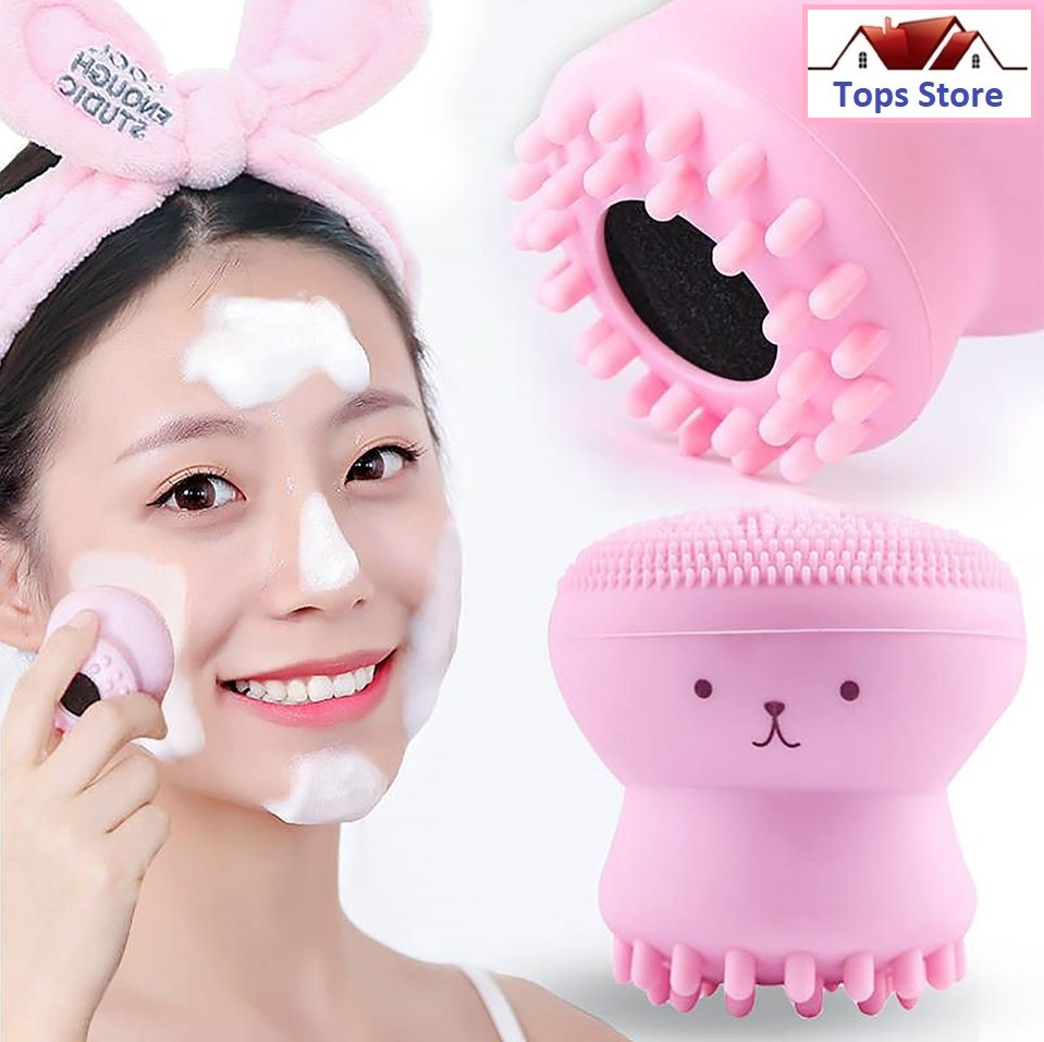 Cọ rửa mặt tạo bọt bạch tuộc - mút rửa mặt hình bạch tuộc - làm thư giãn mặt, hút mụn, không làm hư tổn da - mềm mại thoải mái dễ chịu.