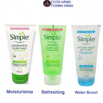 Sữa rửa mặt Simple giúp kiềm dầu ngừa mụn cho da mụn nhạy cảm & không chứa xà phòng 150ml [CHÍNH HÃNG ĐỘC QUYỀN]