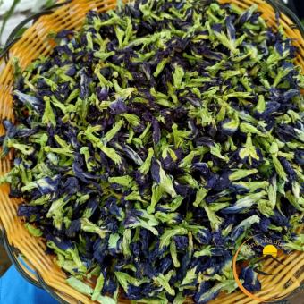 Hoa đậu biếc sấy khô nguyên bông thượng hạng 200g, 500g, 1kg trà hoa đậu biếc, làm mứt dừa, làm bánh, đồ xôi