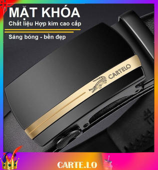Thắt lưng da-Dây lưng nam CARTELO khóa tự động cao cấp Duy Anh Leather 3.5cm x 125cm.