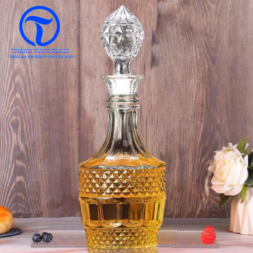 Chai đựng rươu thuỷ tinh cao cấp 800ml
